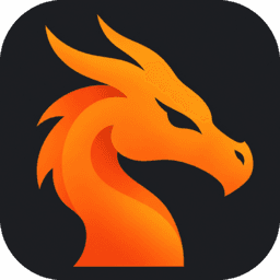 Dragon IDE logo, an orange dragon head